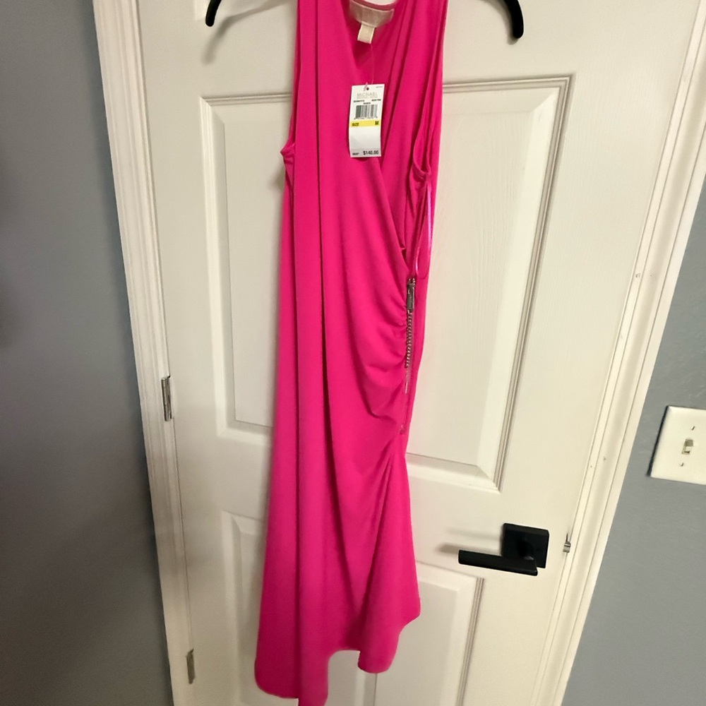 Michael Kors Vibrant Pink Asymmetrical Dress